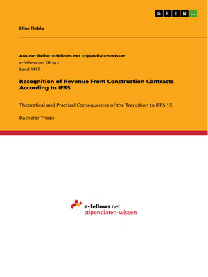 cover image of Recognition of Revenue From Construction Contracts According to IFRS